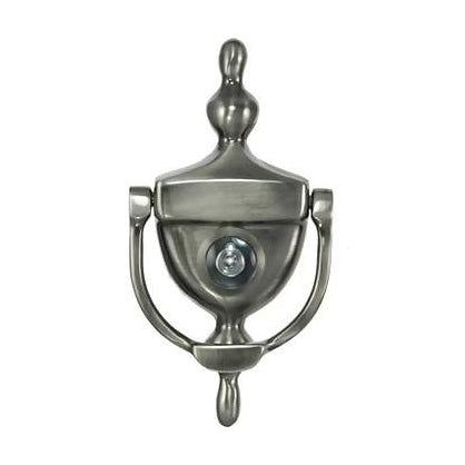 DELTANA 6 Inch (3 3/4 Inch c-c) Heritage Style Door Knocker (Antique Nickel Finish)