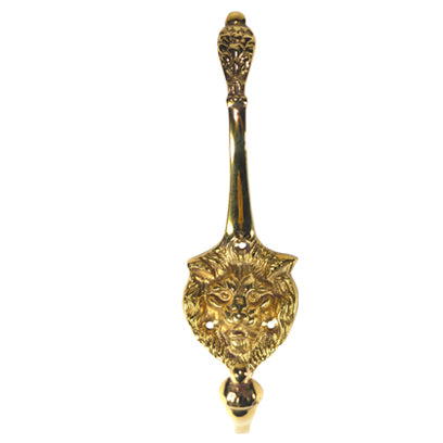 COPPER MOUNTAIN HARDWARE Traditional Solid Brass Lion Head Coat Hook (Polished Brass Finish)