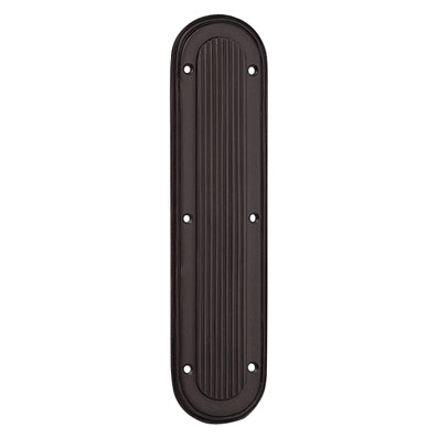 COPPER MOUNTAIN HARDWARE 10 1/2 Inch Classic Art Deco Solid Brass Push Plate (Oil Rubbed Bronze Finish)