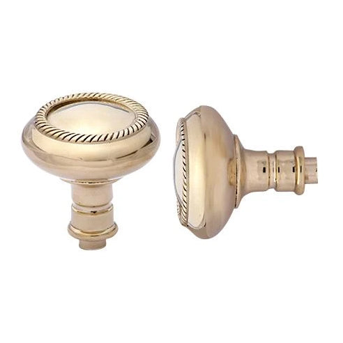 COPPER MOUNTAIN HARDWARE Solid Brass Georgian Roped Spare Door Knob Set (Polished Brass)