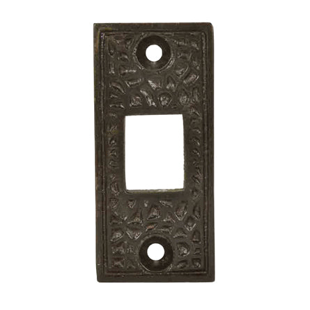 COPPER MOUNTAIN HARDWARE Solid Brass Craftsman Pocket Door Strike Plate (Oil Rubbed Bronze Finish)