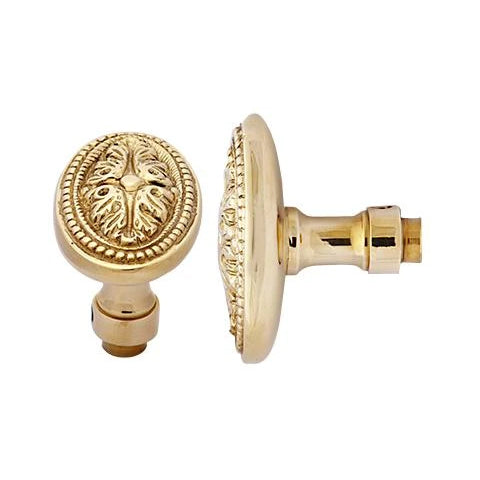 COPPER MOUNTAIN HARDWARE Solid Brass Avalon Oval Spare Door Knob Set (Polished Brass)