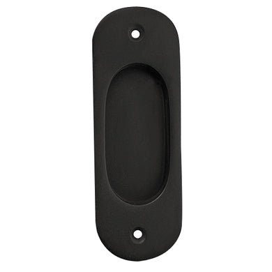 COPPER MOUNTAIN HARDWARE 5 Inch Solid Brass Traditional Style Oval Pocket Door Pull (Oil Rubbed Bronze Finish)