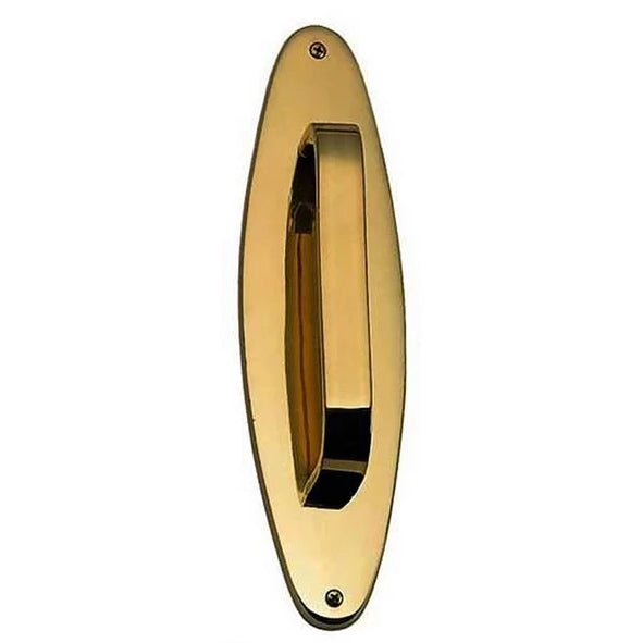 COPPER MOUNTAIN HARDWARE 11 Inch Traditional Oval Door Pull (Antique Brass Finish)