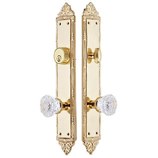 COPPER MOUNTAIN HARDWARE Victorian Oval Double Door Deadbolt Entryway Set (Polished Brass Finish)