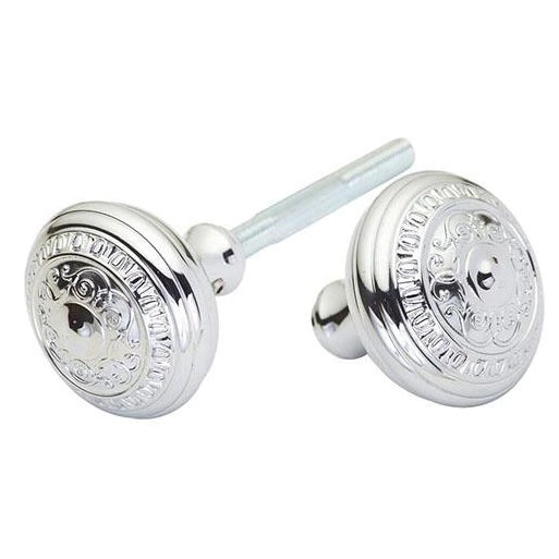 COPPER MOUNTAIN HARDWARE Traditional Egg and Dart Spare Door Knob Set (Polished Chrome)