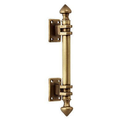 COPPER MOUNTAIN HARDWARE 8 Inch Solid Brass Colonial Style Pull (Antique Brass Finish)