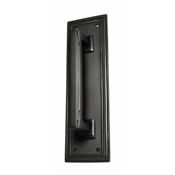 COPPER MOUNTAIN HARDWARE 10 Inch Solid Brass Classic Style Push and Pull Plate Set (Oil Rubbed Bronze Finish)