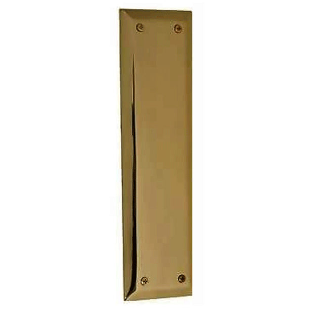 COPPER MOUNTAIN HARDWARE 10 Inch Quaker Style Pull and Push Plate Set (Antique Brass Finish)