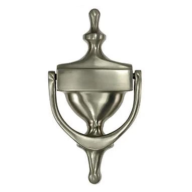 DELTANA 7 Inch (6 1/4 Inch c-c) Heritage Style Door Knocker (Satin Nickel)