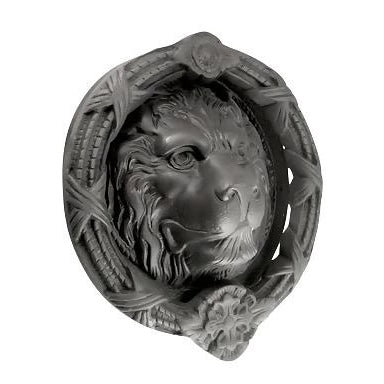 COPPER MOUNTAIN HARDWARE 8 3/4 Inch Ribbon & Reed MGM Lion Lost Wax Cast Door Knocker (Oil Rubbed Bronze Finish)