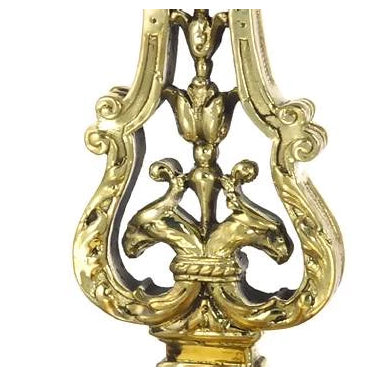 Copper Mountain Hardware 9 Inch (7 3/4 Inch c-c) French Empire Style Lost Wax Cast Door Knocker (Polished Brass Finish)