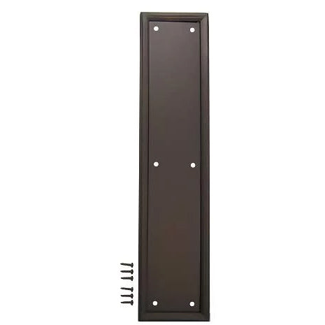 DELTANA 15 Inch Solid Brass Framed Push Plate (Oil Rubbed Bronze Finish)