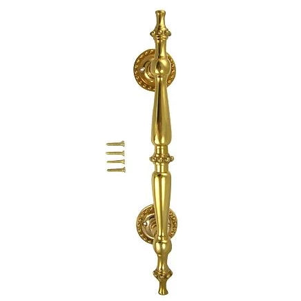 9 3/4 Inch Solid Brass Estate Handle (Polished Brass Finish) COPPER MOUNTAIN HARDWARE