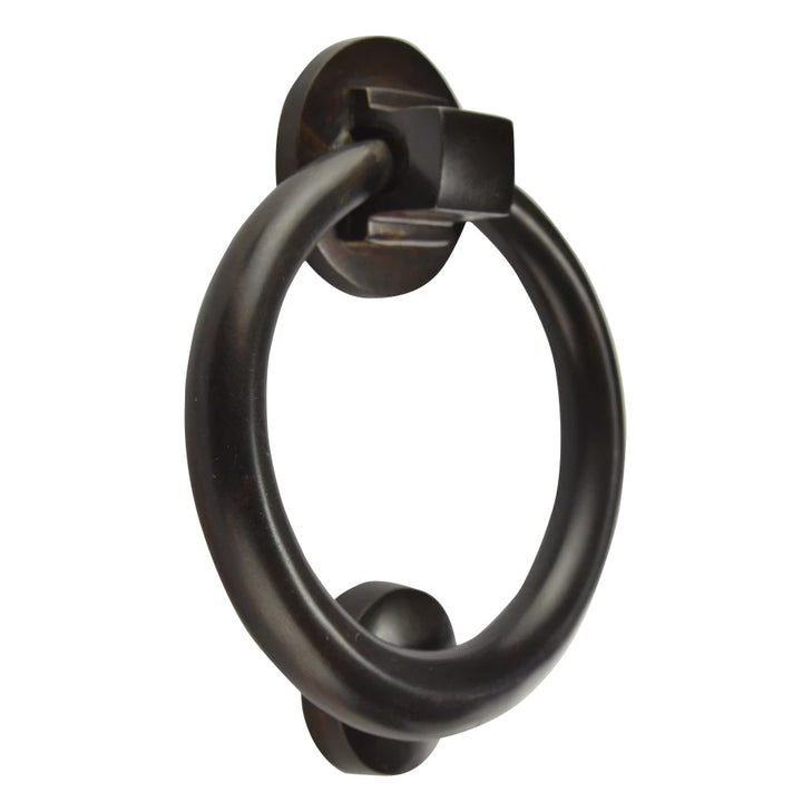 COPPER MOUNTAIN HARDWARE 5 1/2 Inch (3 1/2 Inch c-c) Solid Brass Traditional Ring Door Knocker (Oil Rubbed Bronze Finish)