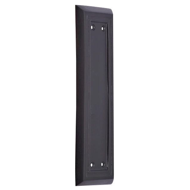 8 1/4 Inch Solid Brass Victorian Style Push Plate (Oil Rubbed Bronze Finish) COPPER MOUNTAIN HARDWARE