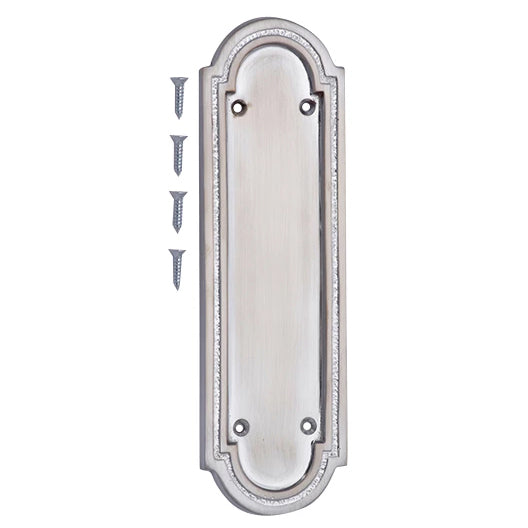 8 3/8 Inch Solid Brass Georgian Style Push Plate (Polished Chrome Finish) COPPER MOUNTAIN HARDWARE