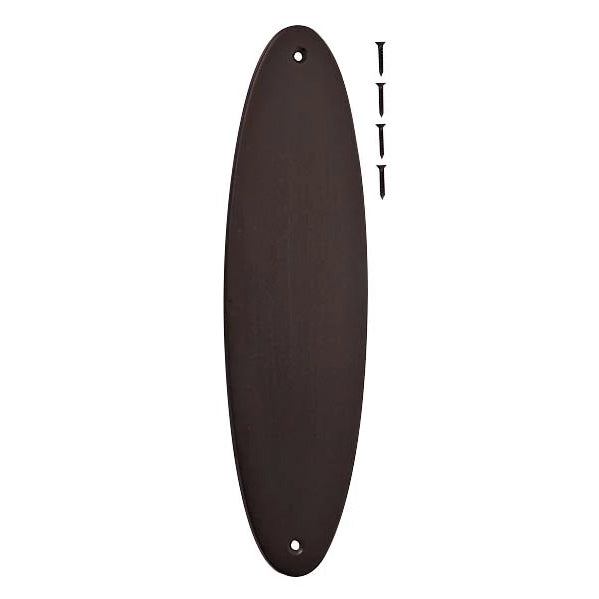 COPPER MOUNTAIN HARDWARE 11 Inch Solid Brass Traditional Oval Push Plate (Oil Rubbed Bronze Finish)