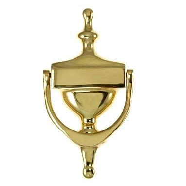 DELTANA 7 Inch (6 1/4 Inch c-c) Heritage Style Door Knocker (Polished Brass)