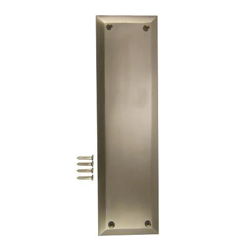 COPPER MOUNTAIN HARDWARE 10 Inch Quaker Style Push Plate (Satin Nickel Finish)