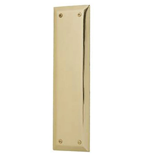 COPPER MOUNTAIN HARDWARE 10 Inch Quaker Style Pull and Push Plate Set (Polished Brass Finish)