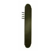 12 Inch Solid Brass Traditional Oval Push Plate (Oil Rubbed Bronze) COPPER MOUNTAIN HARDWARE