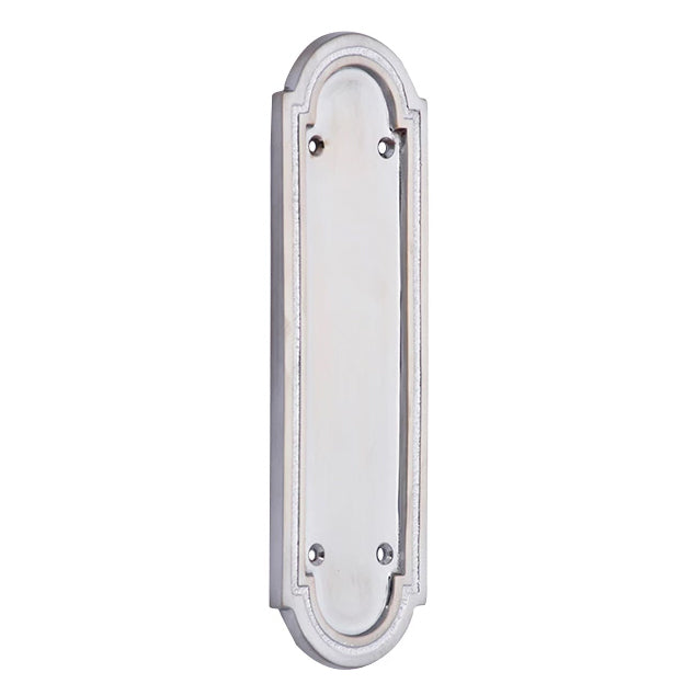 8 3/8 Inch Solid Brass Georgian Style Push Plate (Polished Chrome Finish) COPPER MOUNTAIN HARDWARE