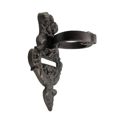 COPPER MOUNTAIN HARDWARE 10 Inch Solid Brass Cherubs French Empire Door Knocker (Oil Rubbed Bronze Finish)