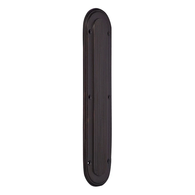 COPPER MOUNTAIN HARDWARE 10 1/2 Inch Classic Art Deco Solid Brass Push Plate (Oil Rubbed Bronze Finish)