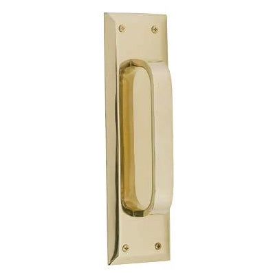 COPPER MOUNTAIN HARDWARE 10 Inch Quaker Style Pull and Push Plate Set (Polished Brass Finish)