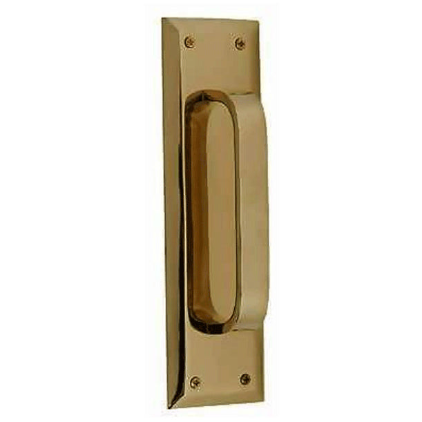 COPPER MOUNTAIN HARDWARE 10 Inch Quaker Style Pull and Push Plate Set (Antique Brass Finish)