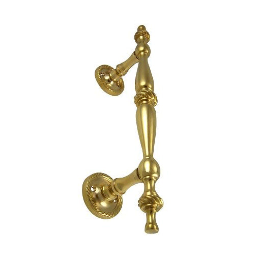 9 1/2 Inch Solid Brass Georgian Style Handle (Lacquered Brass Finish) COPPER MOUNTAIN HARDWARE