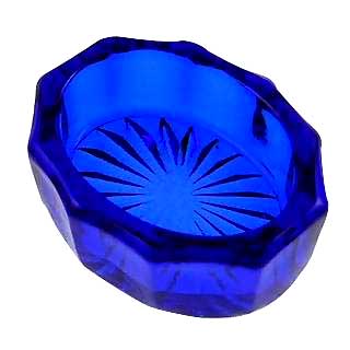 Copper Mountain Hardware Cobalt Blue Glass Oval Salt Cellar