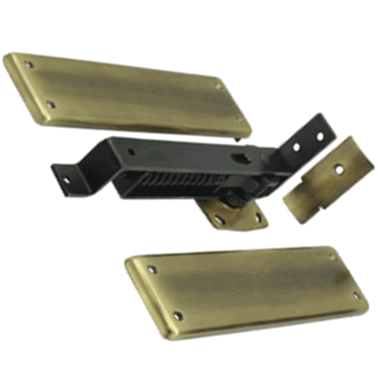 DELTANA Double Action Solid Brass Spring Hinge (Antique Brass Finish)