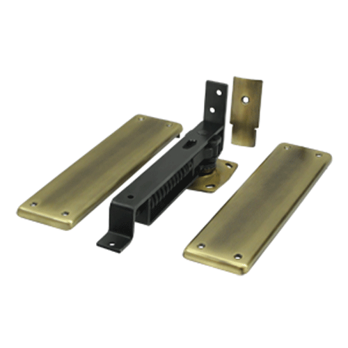 DELTANA Double Action Solid Brass Spring Hinge (Antique Brass Finish)