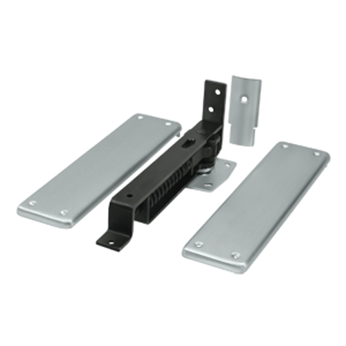 DELTANA Double Action Solid Brass Spring Hinge (Brushed Chrome Finish)