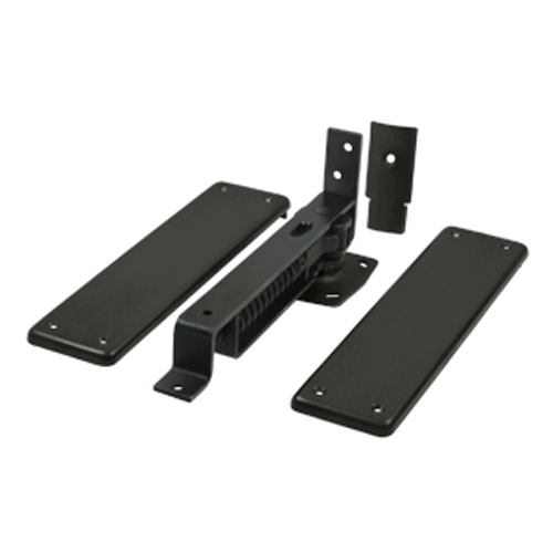 DELTANA Double Action Solid Brass Spring Hinge (Oil Rubbed Bronze Finish)