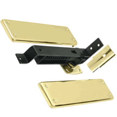 DELTANA Double Action Solid Brass Spring Hinge (Polished Brass Finish)