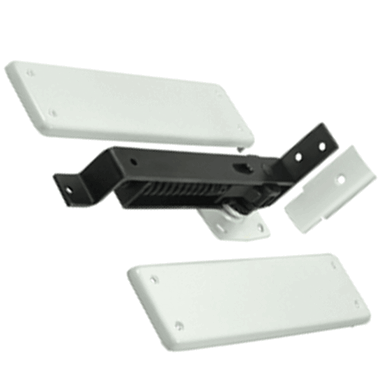 DELTANA Double Action Solid Brass Spring Hinge (White Finish)