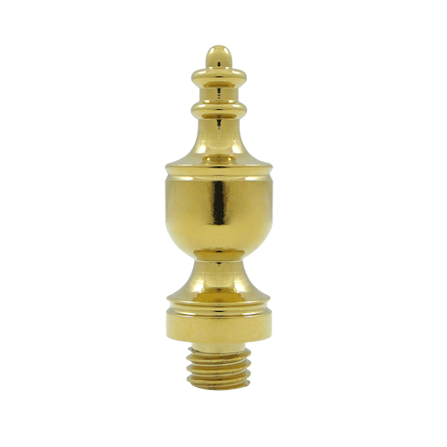 DELTANA 1 3/8 Inch Solid Brass Urn Tip Door Finial (PVD Finish)