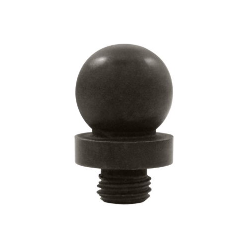 DELTANA 3/4 Inch Solid Brass Ball Tip Door Finial (Oil Rubbed Bronze Finish)