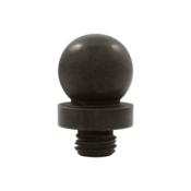 DELTANA 3/4 Inch Solid Brass Ball Tip Door Finial (Oil Rubbed Bronze Finish)