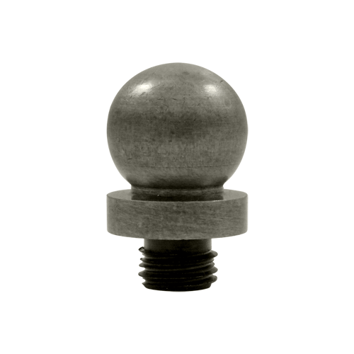 DELTANA 3/4 Inch Solid Brass Ball Tip Door Finial (Antique Nickel Finish)