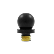 9/16 Inch Solid Brass Ball Tip Door Finial (Paint Black Finish) DELTANA