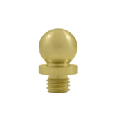 9/16 Inch Solid Brass Ball Tip Door Finial (Brushed Brass Finish) DELTANA