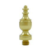 1 3/8 Inch Solid Brass Urn Tip Door Finial (Polished Brass Finish) DELTANA