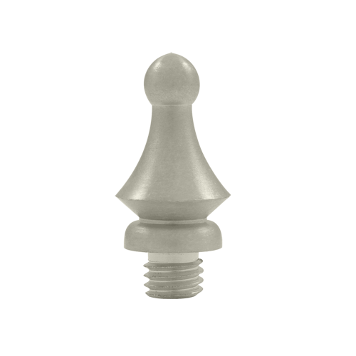 DELTANA 1 1/4 Inch Solid Brass Windsor Tip Door Finial (Brushed Nickel Finish)