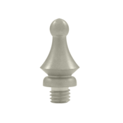 DELTANA 1 1/4 Inch Solid Brass Windsor Tip Door Finial (Brushed Nickel Finish)