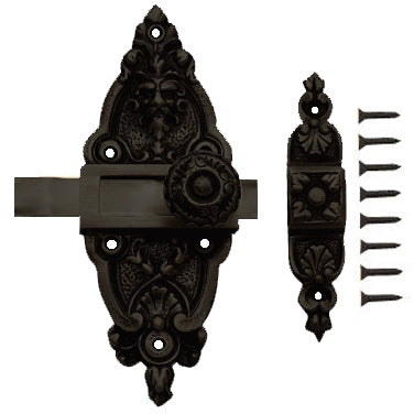 COPPER MOUNTAIN HARDWARE 5 1/2 Gargoyle French Door or Cabinet Slide Bolt Latch (Oil Rubbed Bronze Finish)