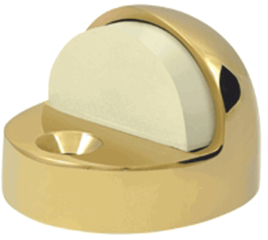 DELTANA High Profile Floor Mounted Bumper Door Stop (Polished Brass Finish)